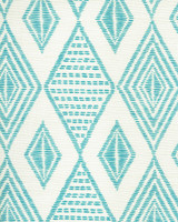 Quadrille Allen Campbell Safari Embroidery Medium Turquoise on Tint AC850-03