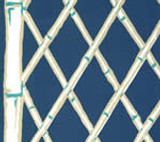 Quadrille Lyford Trellis Navy on White 6020W-18