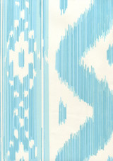 Quadrille China Seas Bali Hai Wallpaper Turquoise on Almost White 2020-04AWP