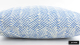 Pillow in Petite Zig Zag French Blue on Tint