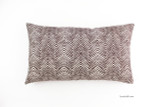 Pillow in Petite Zig Zag in Brown (12 X 20)