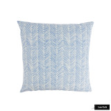 ON SALE 65% Off -Quadrille Alan Campbell Petite Zig Zag Knife Edge 22 X 22 Pillow in French Blue on Tint  - (Both Sides - Made To Order)