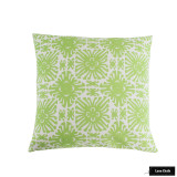 Quadrille Sigourney Small Scale Jungle Green on White 2475-02 Pillow 24 X 24