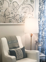 Custom Drapes in Hunt Slonem for Kravet Hutch in Navy GWF-3523 50