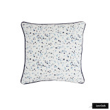 Schumacher Lulu DK Skittles Custom Pillows in Blueberry Sky with Navy Welting (2 Pillow Minimum Order)