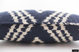 Pillow in Schumacher Asaka Ikat Indigo 