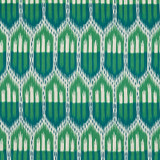 Schumacher Bukhara Ikat Emerald & Peacock 176083