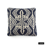 Pillow in Schumacher Asaka Ikat Indigo 