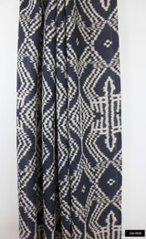 Curtain in Schumacher Asaka Ikat Indigo