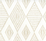 Quadrille Wallpaper Safari Embroidery Pumice on White AP850-PUMICE	 	 
 