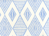 Quadrille Wallpaper Safari Embroidery French Blue on Almost White AP850-05	