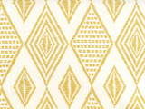Quadrille Wallpaper Safari Embroidery Inca Gold on Almost White AP850-12