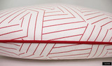 Miles Redd for Schumacher Deconstructed Stripe Custom Knife Edge Pillows (shown in Black-comes in other colors)