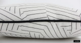 Miles Redd for Schumacher Deconstructed Stripe Custom Knife Edge Pillows (shown in Black-comes in other colors)