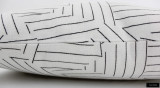 Miles Redd for Schumacher Deconstructed Stripe Custom Knife Edge Pillows (shown in Black-comes in other colors)