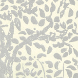 Quadrille Wallpaper Arbre de Matisse Silver Metallic on Off White 2030-12WP