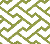 Quadrille Aga Wallpaper Apple Green on White Matte 6340-16WWM