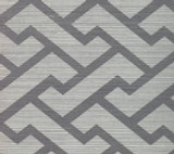 Quadrille Aga Wallpaper Silver on Silver Grasscloth 6340R-SILVER