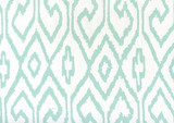 Quadrille Aqua IV Wallpaper Aqua on White Paper 7240-09WWP