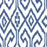 Quadrille Aqua IV Wallpaper Navy on White 7240-13WP