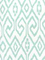 Quadrille Aqua IV Wallpaper Aqua on White Paper 7240-09WWP