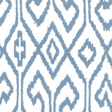 Quadrille Aqua IV Wallpaper French Blue on White 7240-08WP