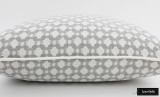 ON SALE 50% Off- Schumacher Betwixt Zinc Blanc 20 X 20 Pillow with Ivory Linen Welting (Both Sides-Ready To Ship)