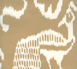 Quadrille Bali II Wallpaper in Camel II on  Almost White 2430-35WP