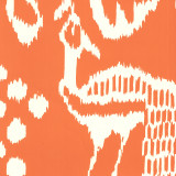 Quadrille Bali II Wallpaper Orange on Off White 2430-45WP