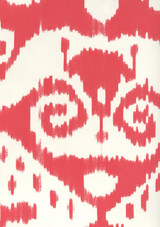 Quadrille Malaya Wallpaper Red on Almost White 306050W