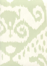 Quadrille Malaya Wallpaper Celadon on Almost White 306045W