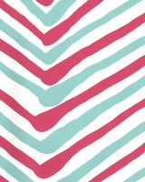 Quadrille Zig Zag Multicolor Wallpaper Turquoise Fuschia on Almost White AP950-11