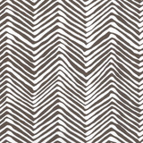 Quadrille Petite Zig Zag Wallpaper Brown on White Vinyl AP303-11PV