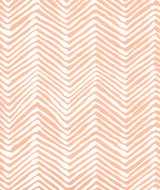 Quadrille Petite Zig Zag Wallpaper Peach on White AP303-4