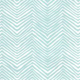 Quadrille Petite Zig Zag Wallpaper Light Blue on White Vinyl AP303-23PV