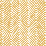 Quadrille Petite Zig Zag Wallpaper Inca Gold on White Vinyl AP303-05PV