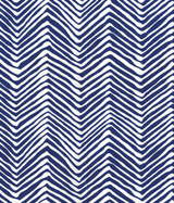 Quadrille Petite Zig Zag Wallpaper Navy on White Vinyl AP303-10PV