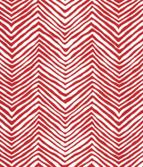 Quadrille Petite Zig Zag Wallpaper Red on White Vinyl AP303-22PV