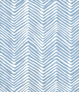 Quadrille Petite Zig Zag Wallpaper French Blue on Almost White AP303-15AWP