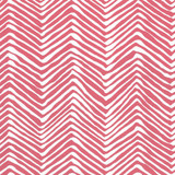 Quadrille Petite Zig Zag Wallpaper Watermelon on White Vinyl AP303-07PV	