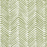 Quadrille Petite Zig Zag Wallpaper Jungle Green on White AP303-32W