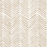 Quadrille Petite Zig Zag Wallpaper Sand on Almost White AP303-5