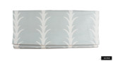 Curtain in Schumacher Acanthus Stripe Sky 177633