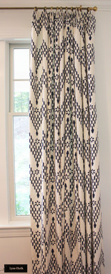 Sister Parish Kismet Custom Drapes (Sister Parish has discontinued this fabric) 