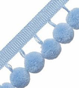 Samuel & Sons Dolce Pom Pom Fringe Blue Frosting