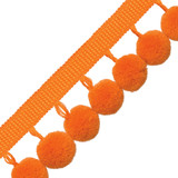 Samuel & Sons Dolce Pom Pom Fringe Orange Float