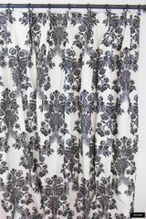 Custom Drapes in Schumacher Carolina Ebony