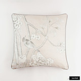 Chinois Palais Blush Conch  24 X 24 pillows with Robert Allen Kilrush II Nickel Linen Welting