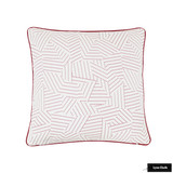 Miles Redd for Schumacher Deconstructed Stripe Custom Pillow in Red with Red Welting (Both Sides -comes in other colors) Made To Order