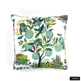 Schumacher Citrus Garden Custom Pillow with Self Welting  in Primary (Both Sides-comes in Linen and also Indoor/Outdoor fabric) 2 Pillow Minimum Order